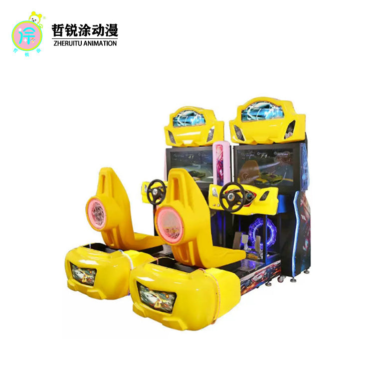 Luxurious double player racing game console adult video game entertainment equipment commercial game hall simulator