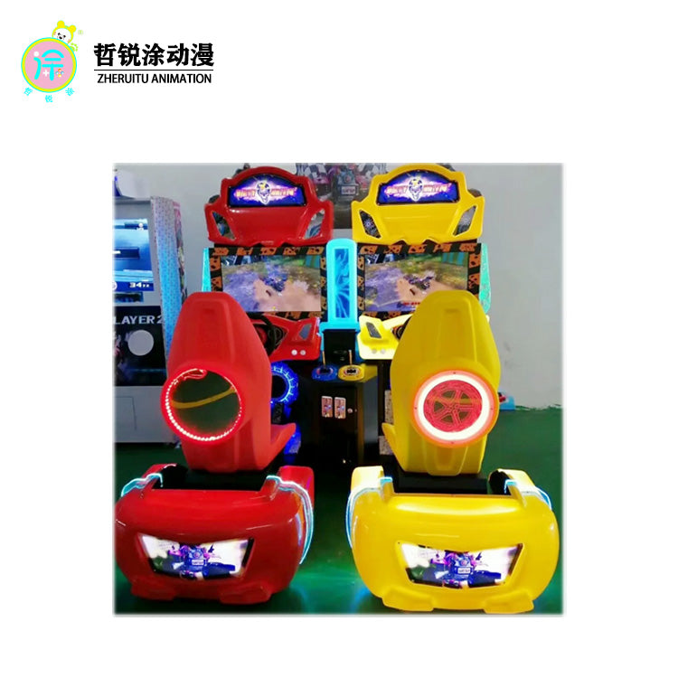Luxurious double player racing game console adult video game entertainment equipment commercial game hall simulator