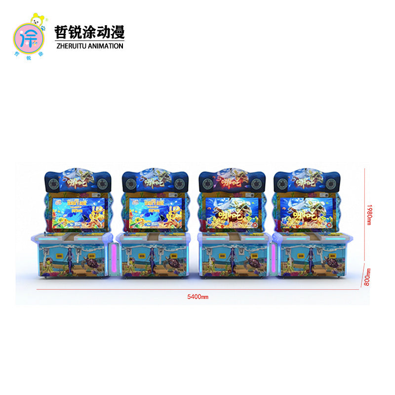 8player standing fishing game machine Fun fishing game for commercial use in video game arcades