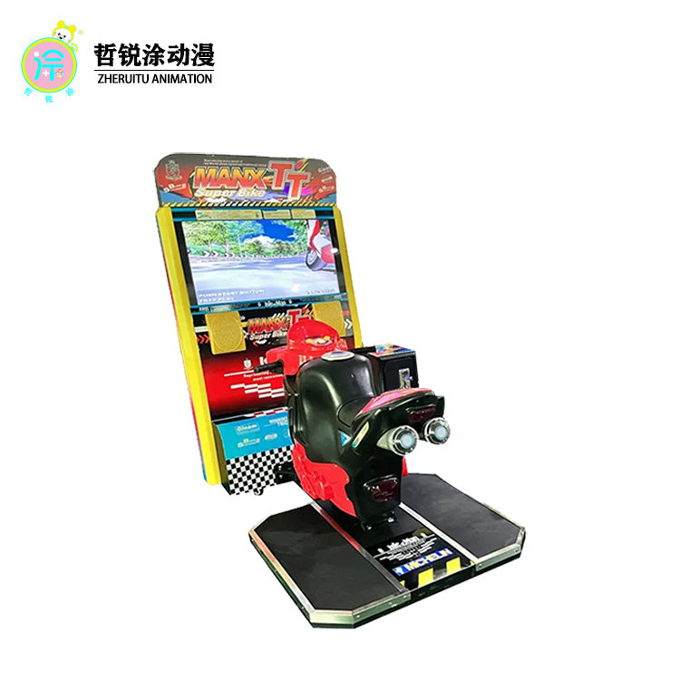 TT motorcycle video game arcade simulation racing game machine coin operated commercial entertainment equipment