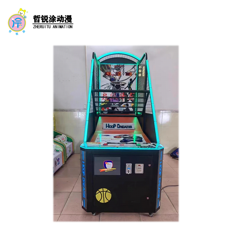 Coin Operated Indoor Amusement Center New Electronic Basketball Machine Amusement Street Basketball Shoot Hoops Game Machine