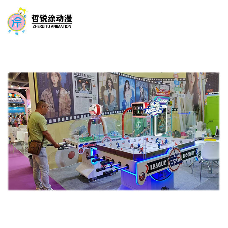 Hot blooded football match children and adults two-player table football machine commercial ice hockey game machine