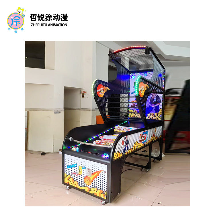 Luxury Adult Basketball Shooting Machine Coin-Operated Arcade Basketball Gear for Game Centers Iron Material
