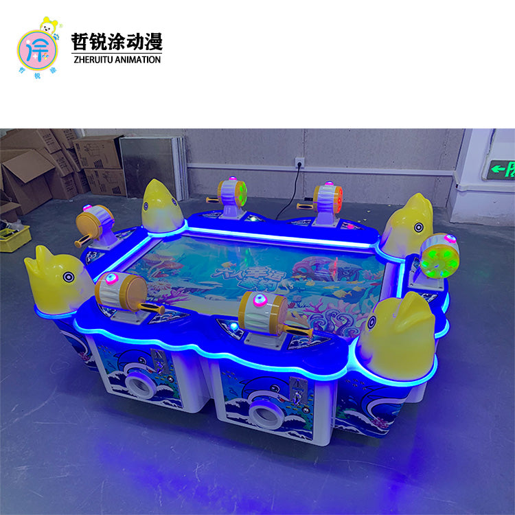 6person fishing machine large and small entertainment venues arcade parent child game machine simulator