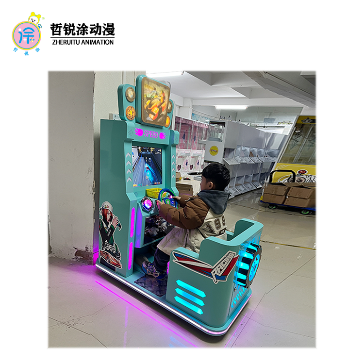 New Kidsren's Extreme Drift Racing Artificial Machine Coin-Operated Arcade Game for Supermarket Entrance Commercial Scan Code