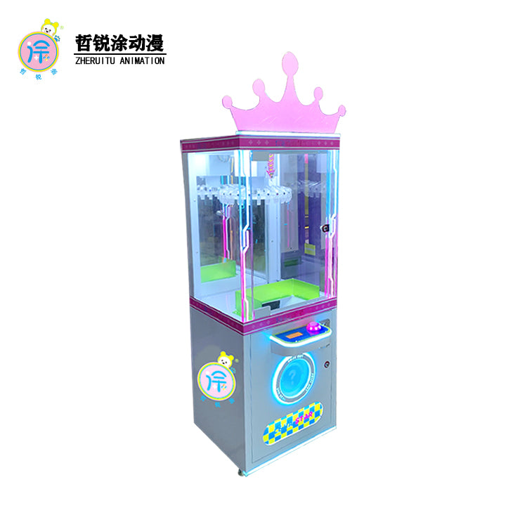 Crane Cool Clip Machine Mini Clip Claw Machine Coin-Operated Games With Candy Keychain Plush Toy Doll Clip Sticker Card Clamp