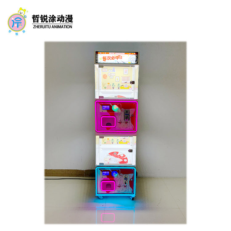 Double-Layer Commercial Coin-Operated Gacha Machine Children's Play and Game Equipment Food & Gift Prize Machine