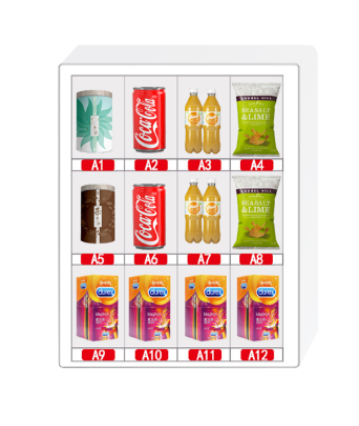 12-door ambient temperature locker
