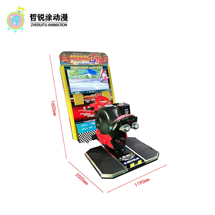 TT motorcycle video game arcade simulation racing game machine coin operated commercial entertainment equipment