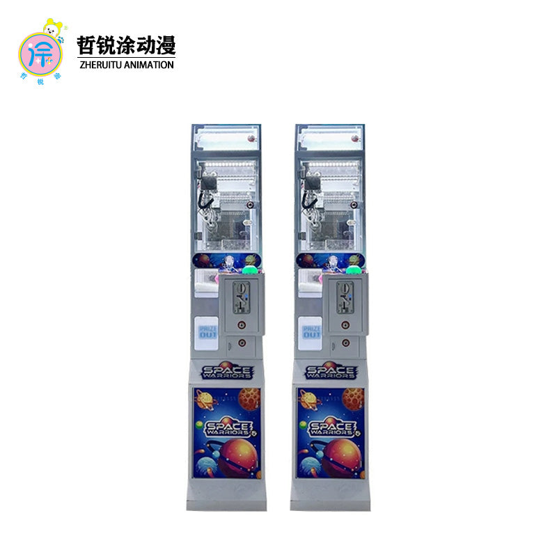 High Quality Small Boutique Coin-Operated Grab Machine Keychain Toy Grab Doll with English Language