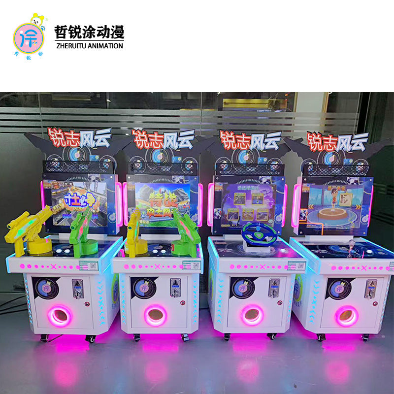 Reiz Storm Battle Two Guns for Every Inch of Land is a coin operated parkour racing shooting video game and amusement machine