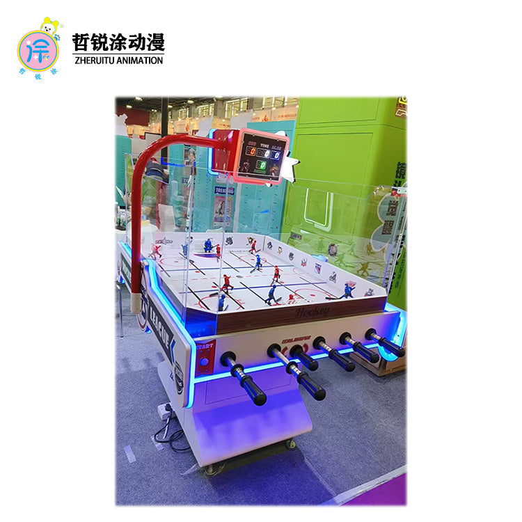 Hot blooded football match children and adults two-player table football machine commercial ice hockey game machine