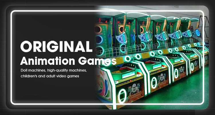 Multi-Connected Basketball Shooting Machines Coin-Operated Amusement Park Attractions with Lottery Ticket Sales for Rugby Fans
