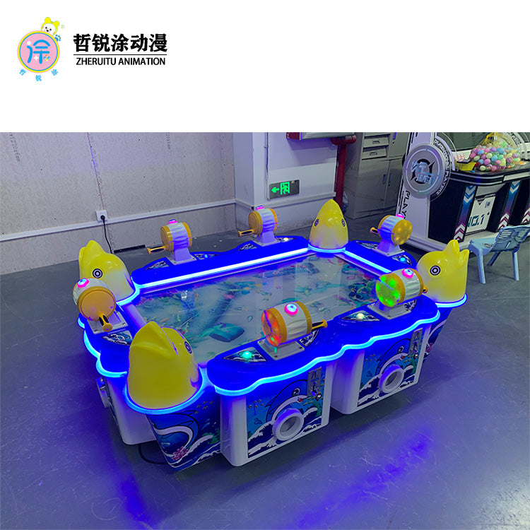 6person fishing machine large and small entertainment venues arcade parent child game machine simulator