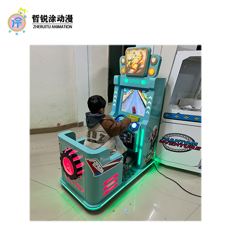 New Kidsren's Extreme Drift Racing Artificial Machine Coin-Operated Arcade Game for Supermarket Entrance Commercial Scan Code