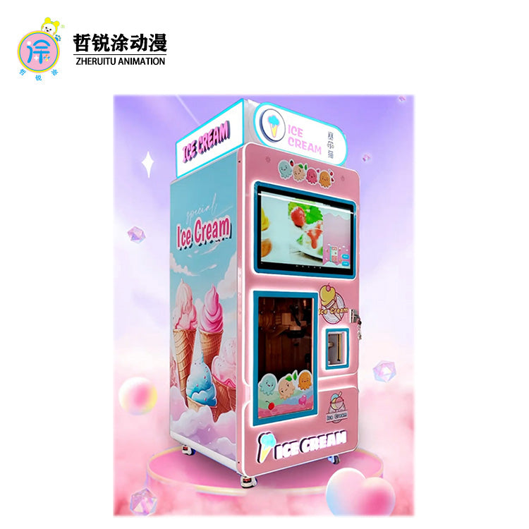 Shengji model ice cream vending machine fully automatic self-service ice cream vending machine for commercial use