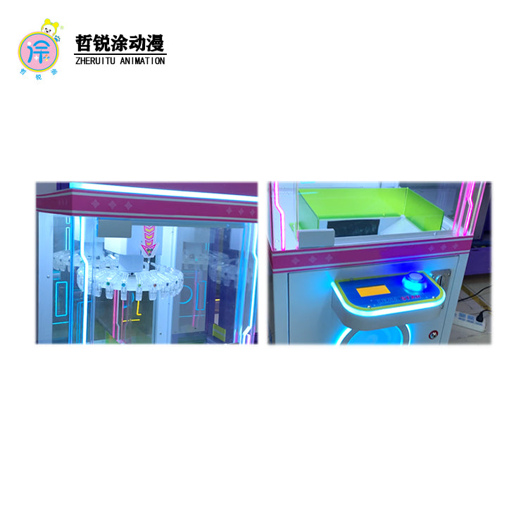 Crane Cool Clip Machine Mini Clip Claw Machine Coin-Operated Games With Candy Keychain Plush Toy Doll Clip Sticker Card Clamp