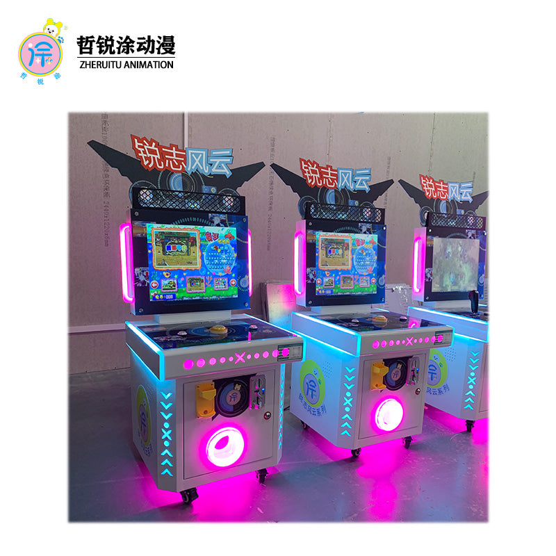 Ruizhi Fengyun Pai Pai Le Bull Children's Coin-Operated Commercial Shooting Racing Car Parkour Game Machine