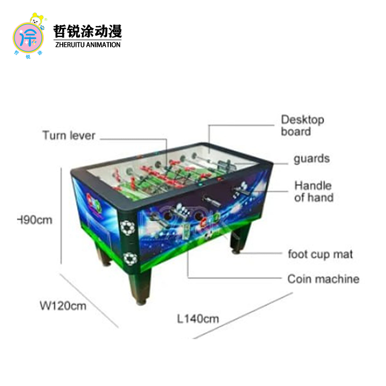 Indoor MDF Table Football Kidsrens Paradise Interactive Game Equipment for Family Entertainment in Mall Playgrounds  Hotels