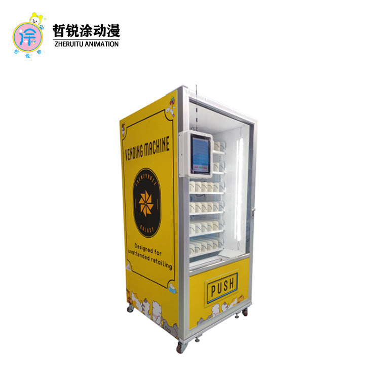 Single cabinet refrigerated 10.1inch touch screen beverage machine intelligent unmanned automatic vending machine