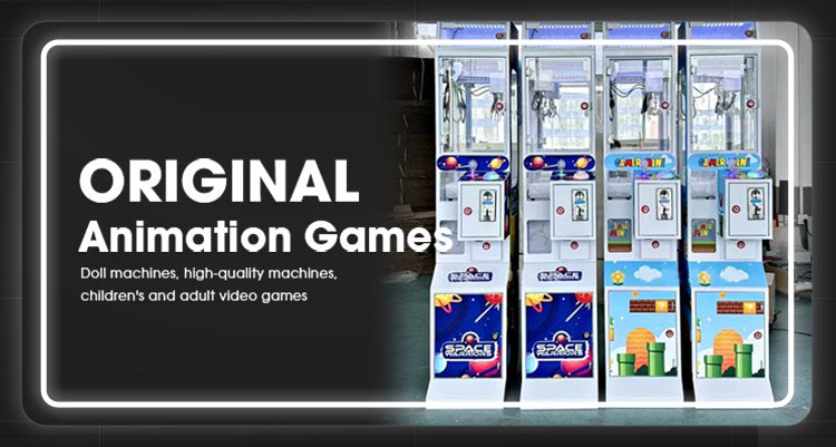 High Quality Small Boutique Coin-Operated Grab Machine Keychain Toy Grab Doll with English Language