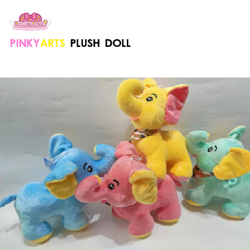 8-inch Plush Dolls | MOQ 20 pcs |Children's doll bear rabbit gift plush toy elephant paw robot baby doll commercial electronic game center