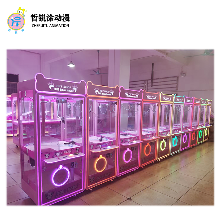 Manufacturer Direct Sales Panda Style Claw Machine Plush Mini Clip Doll & Blind Box Machine Coin Operated Game for Kids