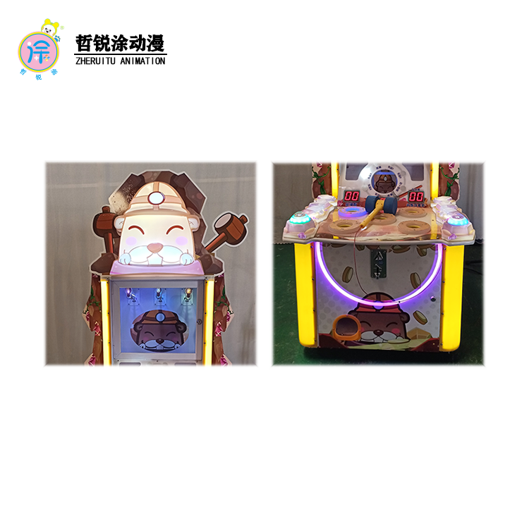 The deluxe gift version of the Whack a Mole parent child game machine is available and there is a gashapon gift arcade