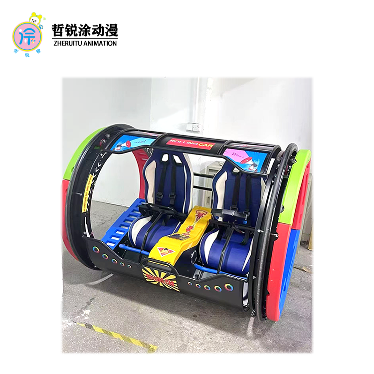 Square rolling car children s amusement night market lighting, outdoor scenic area double-person rolling bumper car equipment