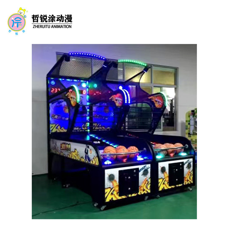 Luxury Adult Basketball Shooting Machine Coin-Operated Arcade Basketball Gear for Game Centers Iron Material