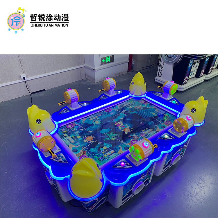 6person fishing machine large and small entertainment venues arcade parent child game machine simulator