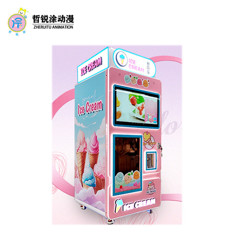 Shengji model ice cream vending machine fully automatic self-service ice cream vending machine for commercial use