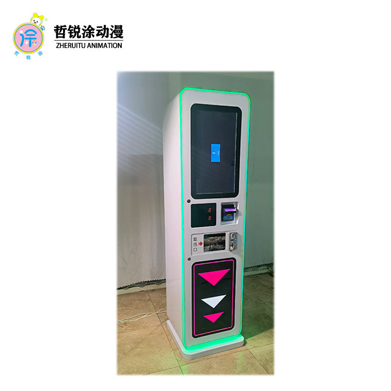LCD advertising screen smart coin exchange machine, coin and banknote self-service vending machine, digital currency machine