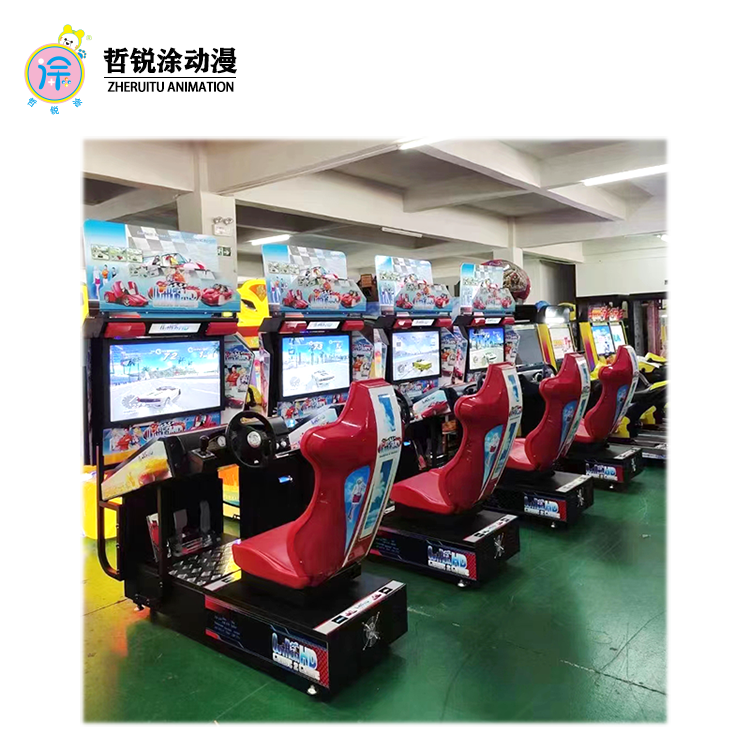 Large-scale game console racing adult simulation arcade high-definition tour racing two-person connected dynamic