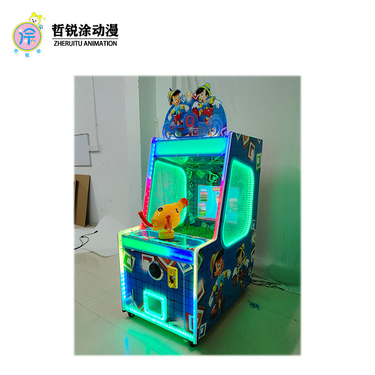 Children's Luxury Single Water-Blowing Electric Arcade Shooting & Puzzle Game Machine