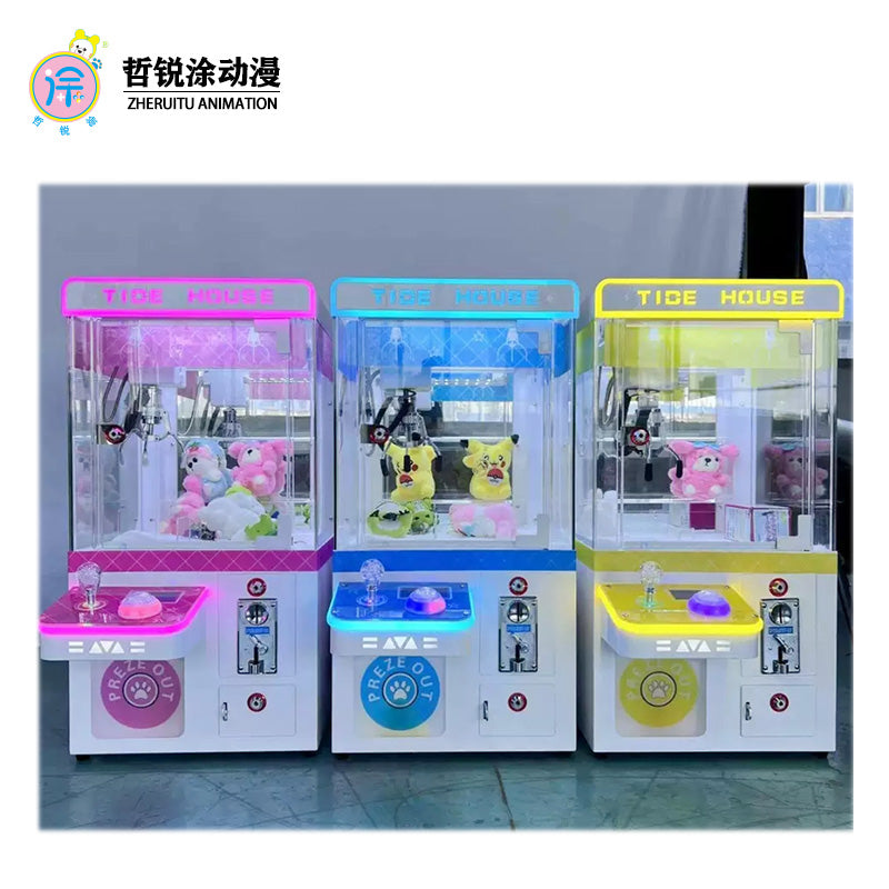 Wholesale New Style Mini Plush Crane Claw Toy Coin-Operated Game Machine Table Top Claw Machine Claw Crane Machine