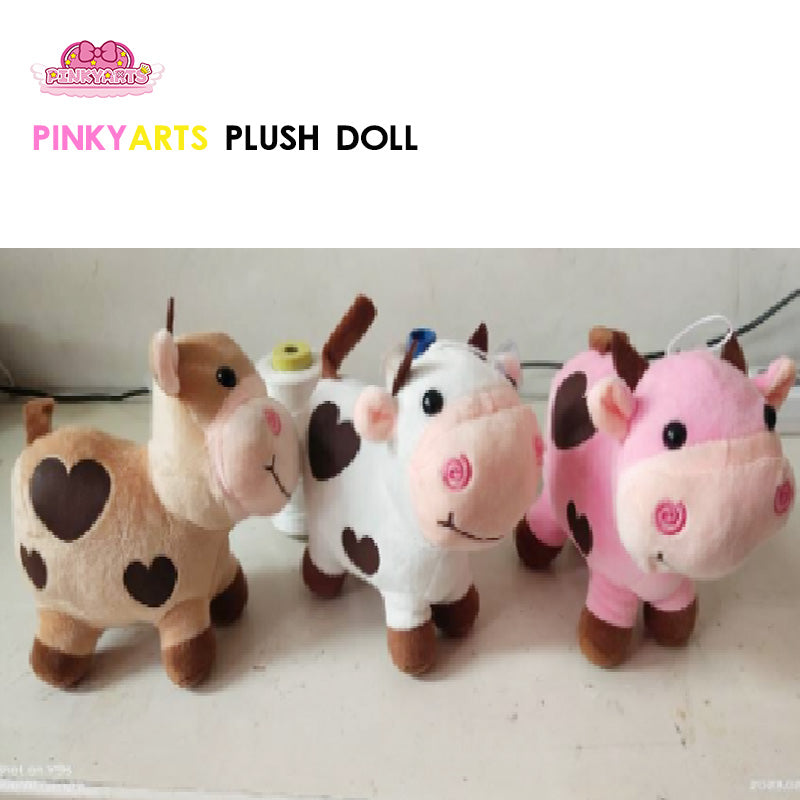 8-inch Plush Dolls | MOQ 20 pcs |Children's doll bear rabbit gift plush toy elephant paw robot baby doll commercial electronic game center