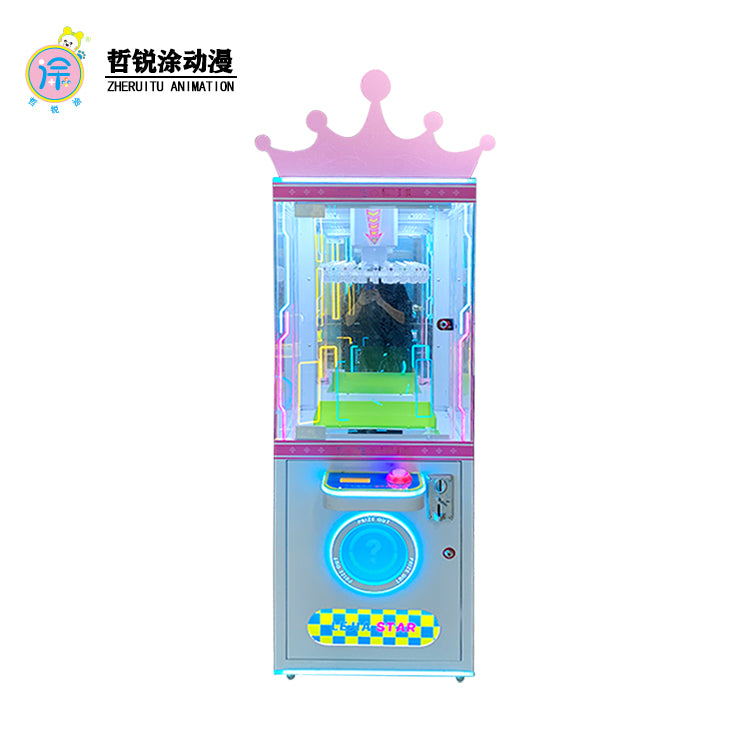 Crane Cool Clip Machine Mini Clip Claw Machine Coin-Operated Games With Candy Keychain Plush Toy Doll Clip Sticker Card Clamp