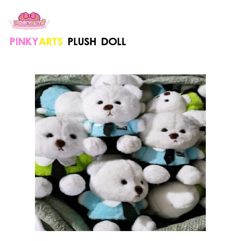 8-inch Plush Dolls | MOQ 20 pcs |Children's doll bear rabbit gift plush toy elephant paw robot baby doll commercial electronic game center