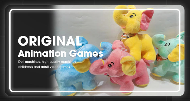 8-inch Plush Dolls | MOQ 20 pcs |Children's doll bear rabbit gift plush toy elephant paw robot baby doll commercial electronic game center