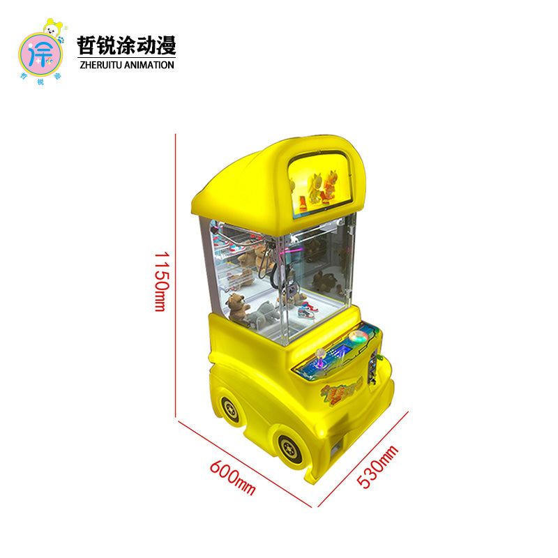 Mini Coin-Operated Plush Toy Game Entertainment Crane Machine