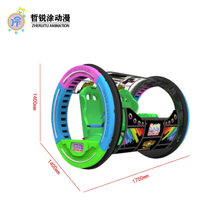Square rolling car children s amusement night market lighting, outdoor scenic area double-person rolling bumper car equipment