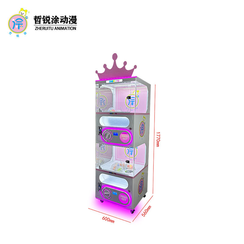 Coin Operated Gachapon Capsule Toys Vending Mini Twist Egg Vending Machine For Supermarket