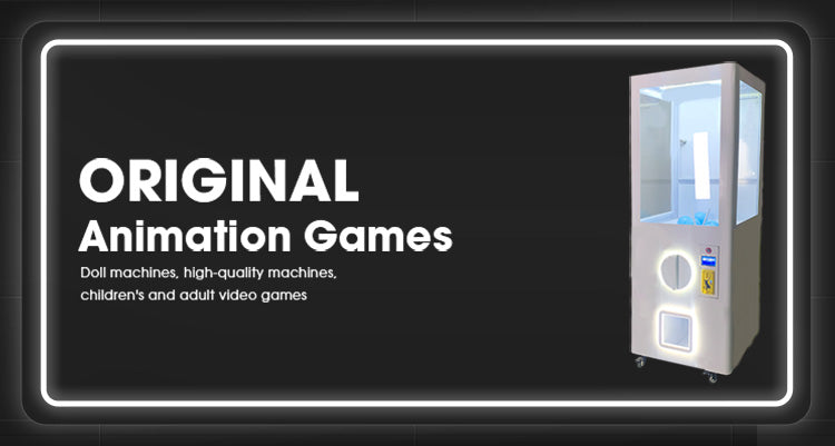 In the arcade of the small gacha machine mall, coin-operated commercial gift vending machines are placed