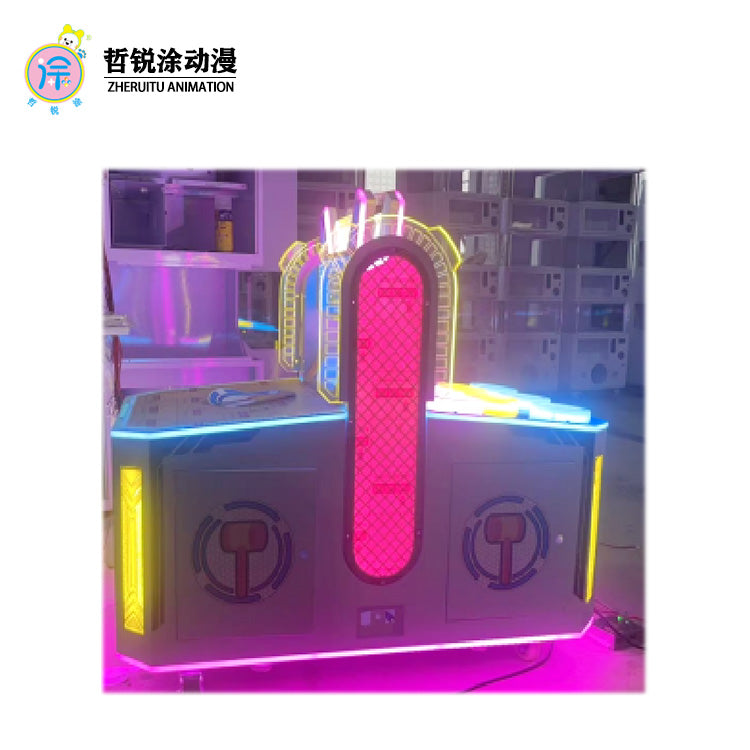 Hardware two person luxury whac a mole machine for parents and children touch screen tapping two and one game console