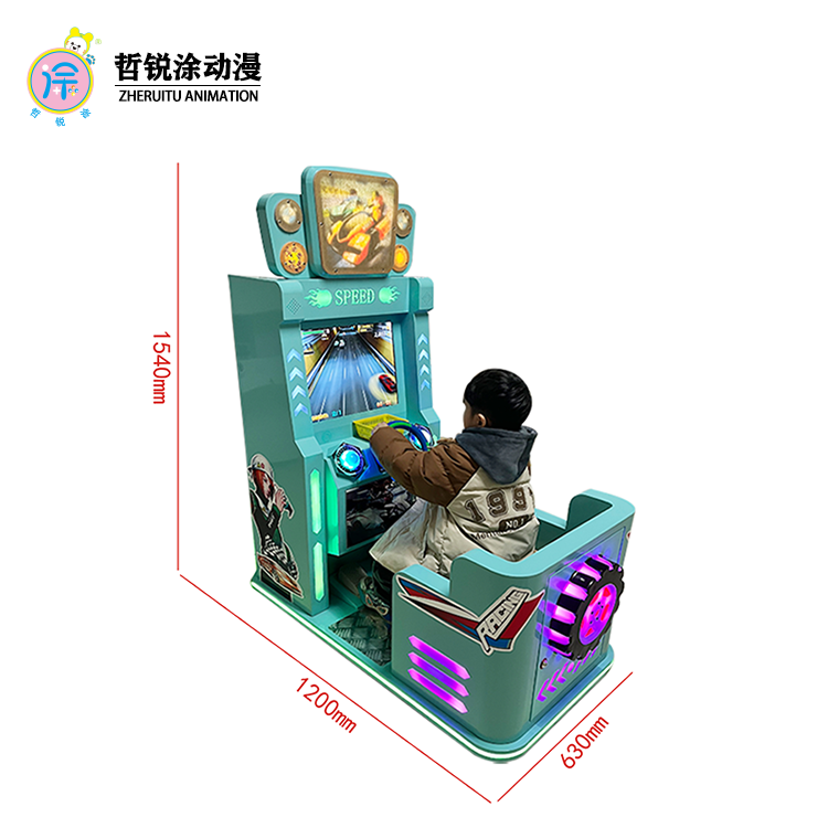 New Kidsren's Extreme Drift Racing Artificial Machine Coin-Operated Arcade Game for Supermarket Entrance Commercial Scan Code