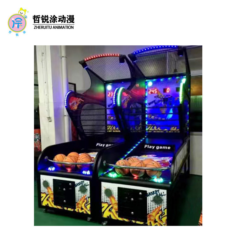 Luxury Adult Basketball Shooting Machine Coin-Operated Arcade Basketball Gear for Game Centers Iron Material