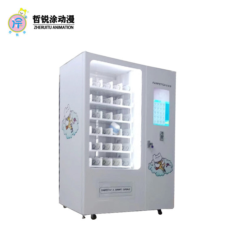 21.5 inch screen room temperature 54 unit vending machine large capacity self service beverage and snack vending machine