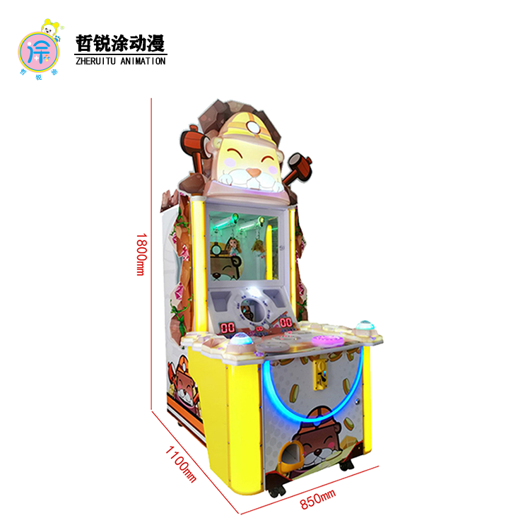 The deluxe gift version of the Whack a Mole parent child game machine is available and there is a gashapon gift arcade