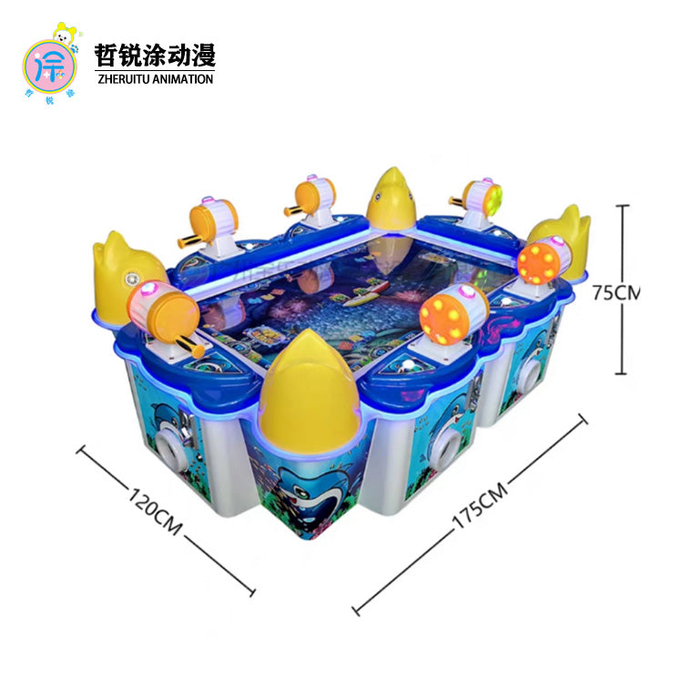 6person fishing machine large and small entertainment venues arcade parent child game machine simulator